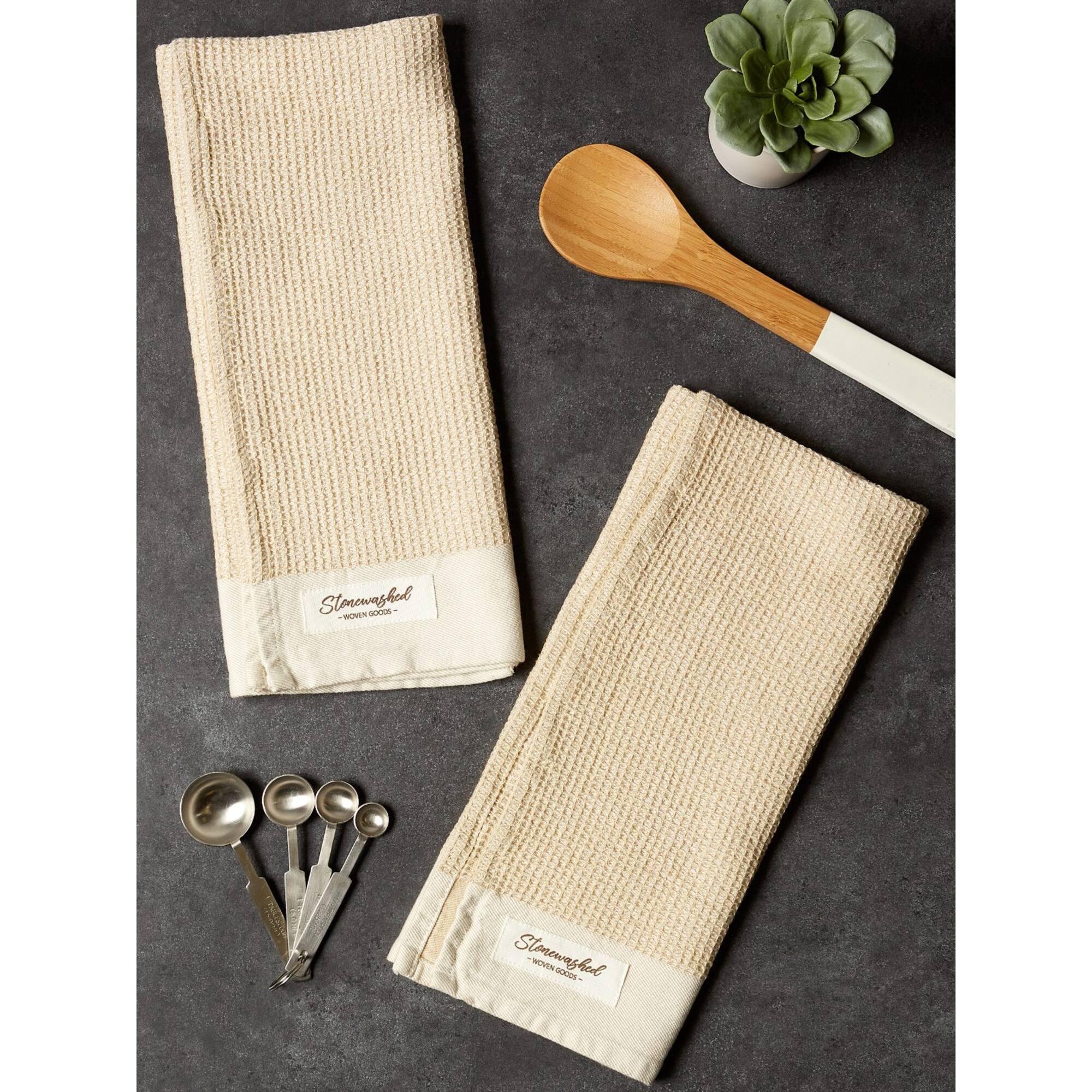 DII® Pebble Washed Waffle Woven Dishtowel, 2ct.